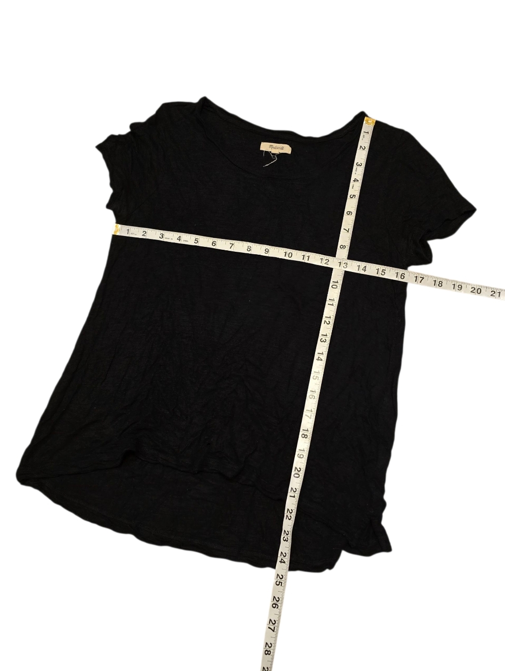 Madewell Black T Shirt Short Sleeves Viscose Lightweight M - Picture 6 of 9
